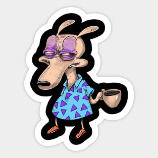 Rocko Before Coffee Sticker